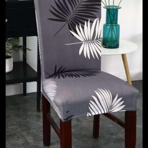 Fundas de silla standar completa gris diseño plumas