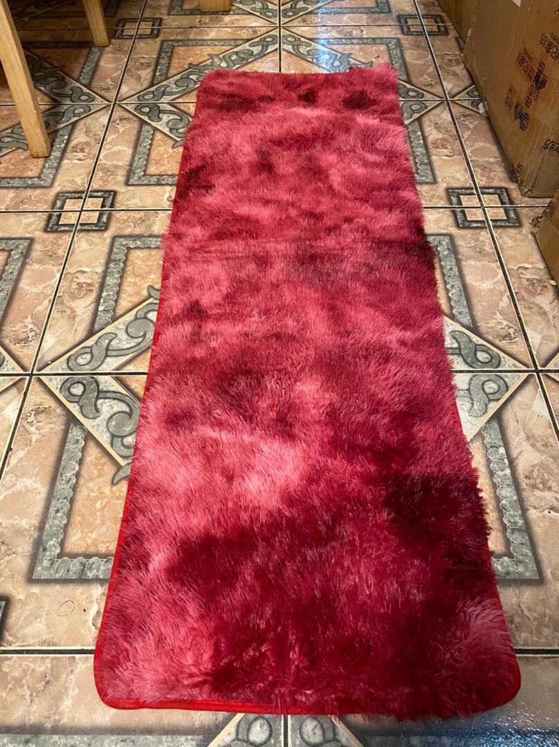 Alfombra pasillo 150 cms largo burdeo jaspeado - Todo fundas y textiles