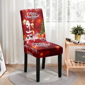 set 6 Fundas de silla standar completa diseño navidad