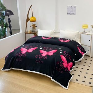 Frazada 2 plazas plush sherpa diferentes diseños
