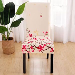 saldo set 2 Funda de silla completa beige con flores