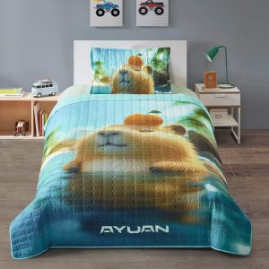 Cubrecama quilt exclusivo Capibara