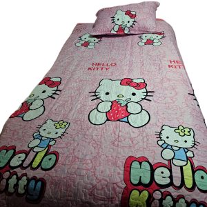 Cubrecama Quilt plaza y media diseño hello kitthy