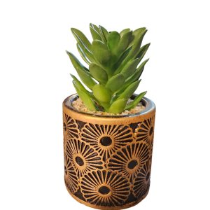 planta artificial decorativa con macetero