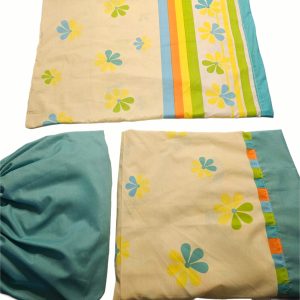 Sabana infantil algodon 144 hilos para cama de transición 150 x 70cms diseño flores