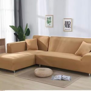 Funda de sillón tipo en L colores lisos