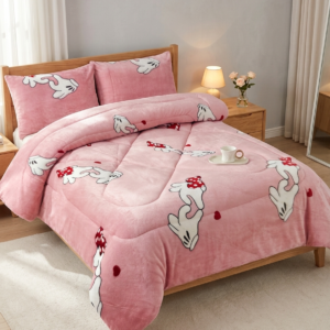 Cubrecama plush con chiporro 2 plazas rosa minnie