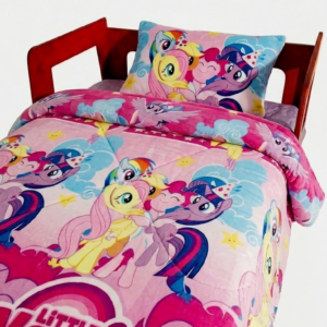Cubrecama plush con chiporro sherpa para cama de transición y cuna diferentes diseños estampados