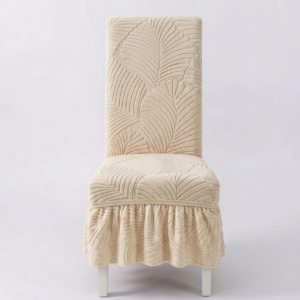 funda de silla completa texturizada hojas con velo