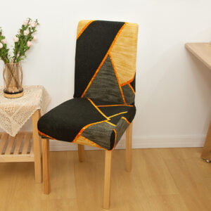 Fundas de silla standar completa diseño negro con amarillo